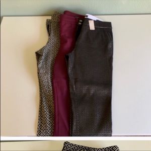 LOFT Metallic print pant, size 12P, new